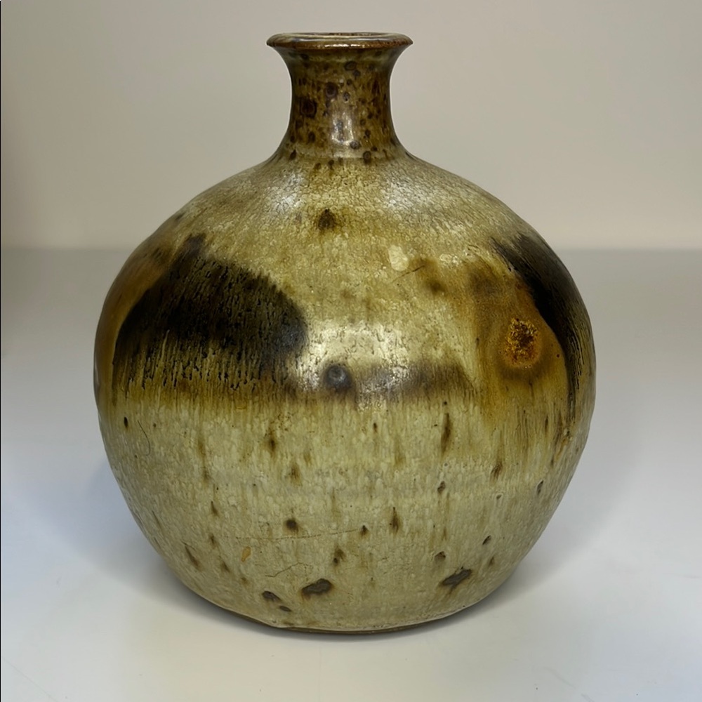 Rustic Ceramic Vase with Earthy Tones